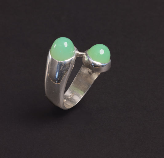anello Crisoprasio double
