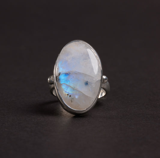 anello Labradorite tormalinata