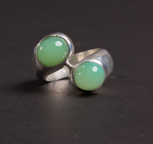 anello Crisoprasio double